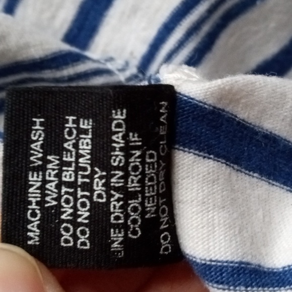 J. Peterman cream and white striped relaxed fit maxi dress with drawstring waist - Picture 5 of 6